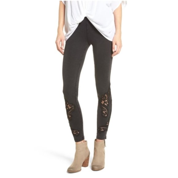 Bp. Lace Inset Leggings P2 - Picture 1 of 8